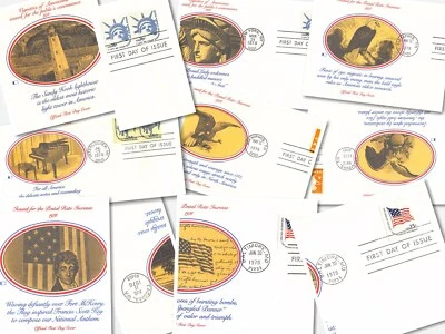 Coleção USPS FDI 1978 'Aumento da Taxa Postal' total de 11 itens   - Imagem 1 de 4