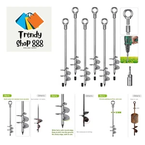 6-Pack 30'' Full Welded Ground Anchors - Secure Design for Mobile Homes & Sheds - Picture 1 of 10
