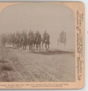 New Zealand Mounted Rifles After Boer Attack Boer War Underwood Stereoview 1900 - Picture 1 of 4