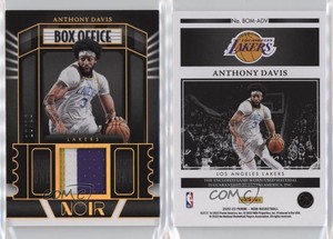 2022-23 Panini Noir Box Office Memorabilia Prime /10 Anthony Davis #BOM-ADV Auto