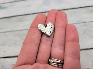 Lead Free Pewter Pocket Heart Charm: Love Token for Giving and Receiving Love - Picture 1 of 5