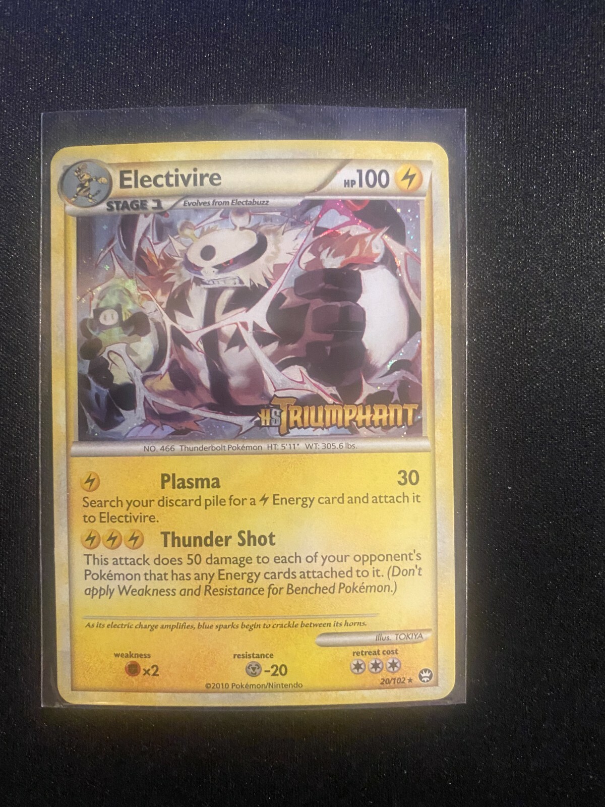 Electivire 20/102 HS Triumphant Promo Light Play Pokemon Trading Card Game