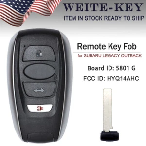 NEW REMOTE KEY FOB For 2015 2016 2017 SUBARU LEGACY OUTBACK SMART PROX HYQ14AHC - Picture 1 of 4