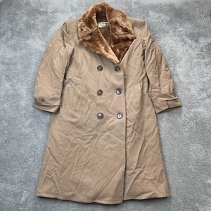 Abrigo Monarch de Colección Para Hombres 46 L Marrón Piel de Alpaca Forrado Trench Jacket Timme Milwaukee - Imagen 1 de 23