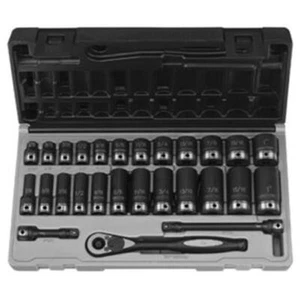 Grey Pneumatic 81627RD 0.38 in. Drive 27pc Fract. Std And Deep Duo-Socket Set... - Picture 1 of 1