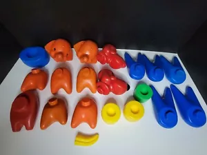 Vintage Tupper Tupperware Toy Zoo It Yourself 20 Piece Lot Giraffe Dog Elephant - Picture 1 of 8