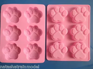 Silicone Mold PAW Cookies Silicon Mold Fimo Resin Ceramic Plaster - Picture 1 of 1