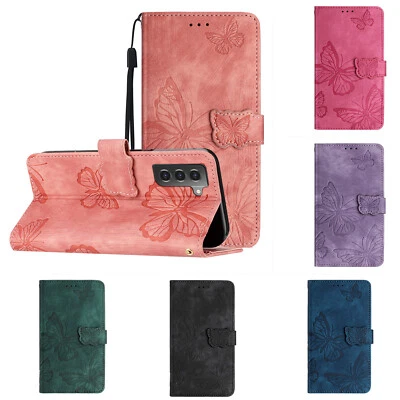 For Samsung Note20 9 Butterfly Patterned PU Leather Flip Wallet Case Phone Cover - Image 1 of 4