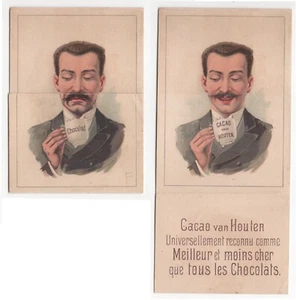GD0008 Gadgets e giochi:Cartoncino pubblicitario Meccanico Cacao van Houten - Picture 1 of 1
