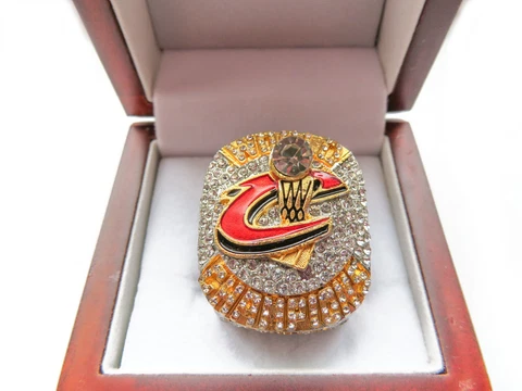 LeBron James - 2016 Cleveland Cavaliers Championship Ring with Wooden Box Cover