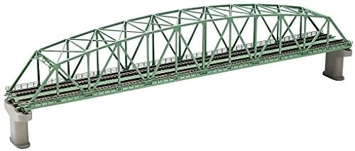 TOMIX N gauge double track curved chord large truss iron bridge F green new - Image 1 of 1