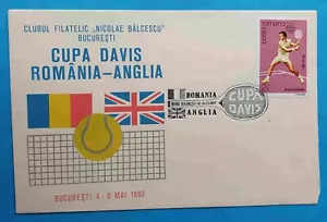 Tennis - Davis Cup Romania - England, anniversary envelope - Picture 1 of 2