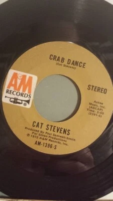 CAT STEVENS 45 rpm - "Crab Dance" & "Sitting" VG+ Condition - Image 1 of 2