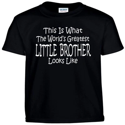 Worlds Greatest LITTLE BROTHER T Shirt Boys Youth Kids and Adult Tee T Shirt - Image 1 of 3