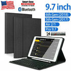 For iPad 5th/6th Gen 9.7" /Air 1/Air 2  Bluetooth Keyboard With Smart Case Cover