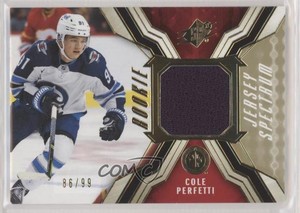 2021-22 SPx Rookie Jersey Gold Spectrum /99 Cole Perfetti #RJ-CP Rookie RC
