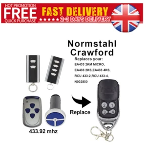 Normstahl GARAGE DOOR GATE REMOTE CONTROL KEY FOB TRANSMITTER rolling code 433 - Picture 1 of 24