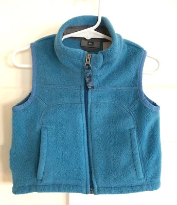REI blue FLEECE VEST toddler size 2T winter ski skiing warm sledding — 第 1/4 张图片