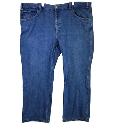Pantalones de mezclilla Duluth Trading para hombre 46 X 33 azul tiro medio pierna recta clásicos M1089 Foto 1 de 4