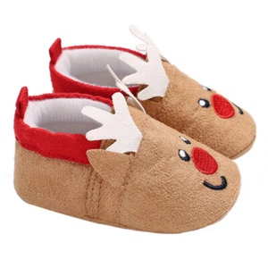 1 Par de Zapatos de Invierno para Bebé Cálidos Estilo Navidad Niños Pequeños Algodón Prewalker - Imagen 1 de 12
