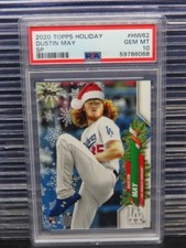 2020 Topps Holiday Dustin May SP Rookie Card RC #HW62 PSA 10 Gem MT