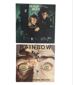 Rainbow - Right Between the Eyes, Wild Blue - No More Jinx, 2 Vinyl LP Records - Picture 1 of 16
