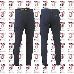BISLEY Flx and Move™ Stretch Cargo Cuffed Pants Navy - Picture 1 of 2