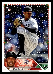 2023 Topps Holiday Jhony Brito  Rookie H138 New York Yankees