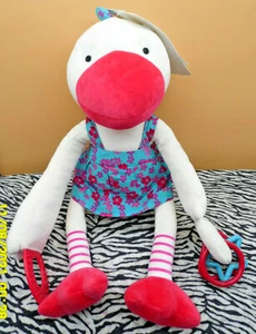 C/ DOUDOU PELUCHE ACTIVITE ORCHESTRA  OISEAU ROSE BLEU 38CM 100% NEUF 3 DISPO - Picture 1 of 2