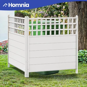 48" Outdoor Portable Resin Garden Fence Panel AC Pool Screen Privacy Waterproof - Picture 1 of 12