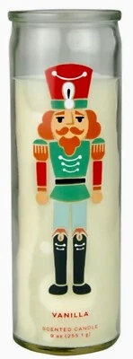 Лот из 2 высоких столб щелкунчик ванильная банка свечи - Mainstays - новый - Изображение 1 из 3