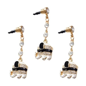 3 Pcs Elephant Phone Charm Earphone Plug Adapter Anti Earphone Jack - Afbeelding 1 van 12