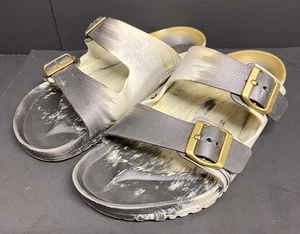 Birkenstock Arizona sandali di gomma grigio marrone bianco taglia 43 (M10) - 280 - Foto 1 di 7