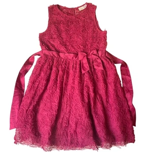 CRB Youth Girl Rose Dress size 16 Deep Pink Sleeveless Knee Length Princess - Picture 1 of 11