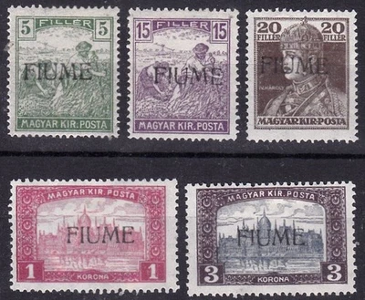 Fiume  MM 1918-19 stamps - Image 1 of 2