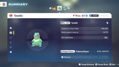 6IV Untouched Shiny Totodile Pokemon Legends ZA *SAME DAY* - Image 1 of 4