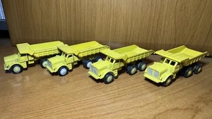 4 Vintage Euclid R-40 8106 gelb Muldenkipper Dinky Toy Trucks Hong Kong - Bild 1 von 6