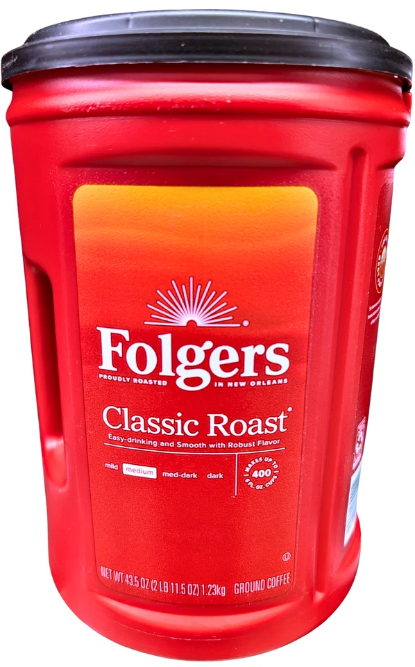 Folgers Classic Medium Roast Ground Coffee 43.5 oz