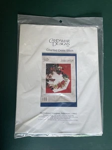 Candamar Designs kit punto croce ornamenti vecchio stile runner da tavolo 13x28 nuovo - Foto 1 di 6