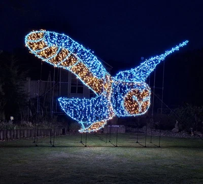 Festive Frames 2.45 mtr high Flying Owl Christmas Display Kit with Lights - Image 1 of 2