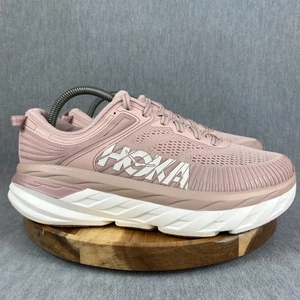 Hoka One One Bondi 7 Zapatos Mujer Talla 9.5 D Anchos Rosa Tenis Correr Atléticos - Imagen 1 de 10