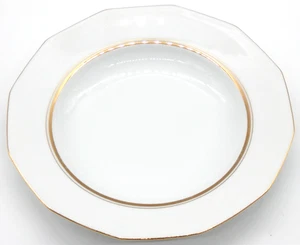 Vintage Limoges Frankreich Weißgold getrimmt Elegant 8 Zoll Dessertteller RAR - Bild 1 von 4