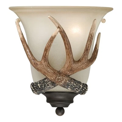 Vaxcel - Yoho 1-Light Wall Sconce in Rustic and Flush Style 10 Inches Tall and 9 - Image 1 of 4