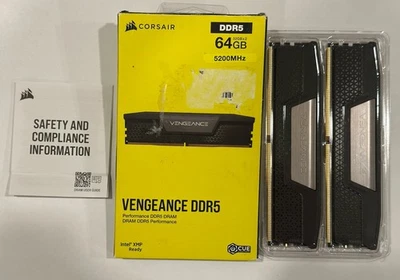 CORSAIR 64GB VENGEANCE DDR5 5200 MHz Memory Kit (2 x 32GB) - Image 1 of 4