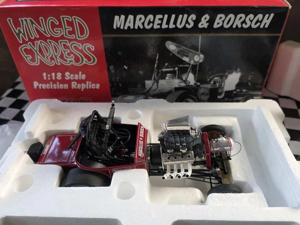 Precision Miniatures Marcellus & Borsch Winged Express 1:18 NHRA Race Dragster - Image 1 of 4