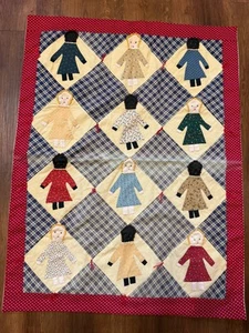 Trapuntino Vintage Lap Baby Child Copriletto Bambina Americana 1987 - Foto 1 di 9