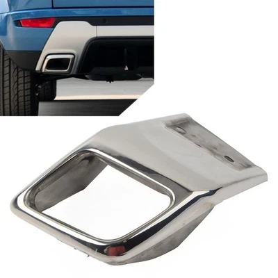Silver Rear Bumper Exhaust Tube Trim For Land Rover Range Rover Evoque 2010-2018 - Image 1 of 4