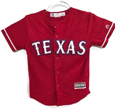 Texas Rangers Jersey Youth Small Red MLB Baseball Darvish 11 Cool Base - Image 1 of 4