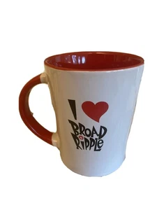 I Love Broad Ripple Keramiktasse Rot & Weiß Kaffeetasse - Bild 1 von 7