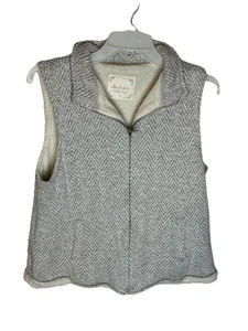 Altard State Size Medium Sleeveless Vest Sherpa Plush Soft Grey Pockets - Picture 1 of 8